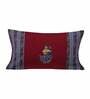 Maroon Jaipuri Hand Made Embroidery Patch Work 240 TC Cotton 1 Single Bedhseet with 1 Pillow Cover