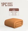 Apricot Orange Solid 400 TC Cotton Double Sized Duvet Cover