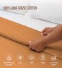 Apricot Orange Solid 400 TC Cotton Double Sized Duvet Cover