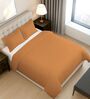 Apricot Orange Solid 400 TC Cotton Double Sized Duvet Cover