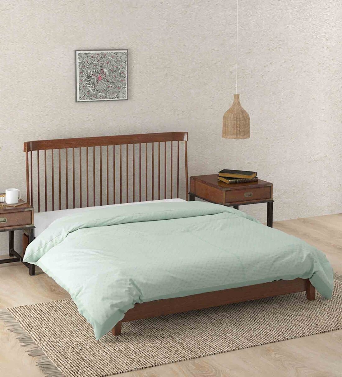 Buy Aqua Cotton 170 GSM Single Bed Quilt by Fabindia by Fabindia