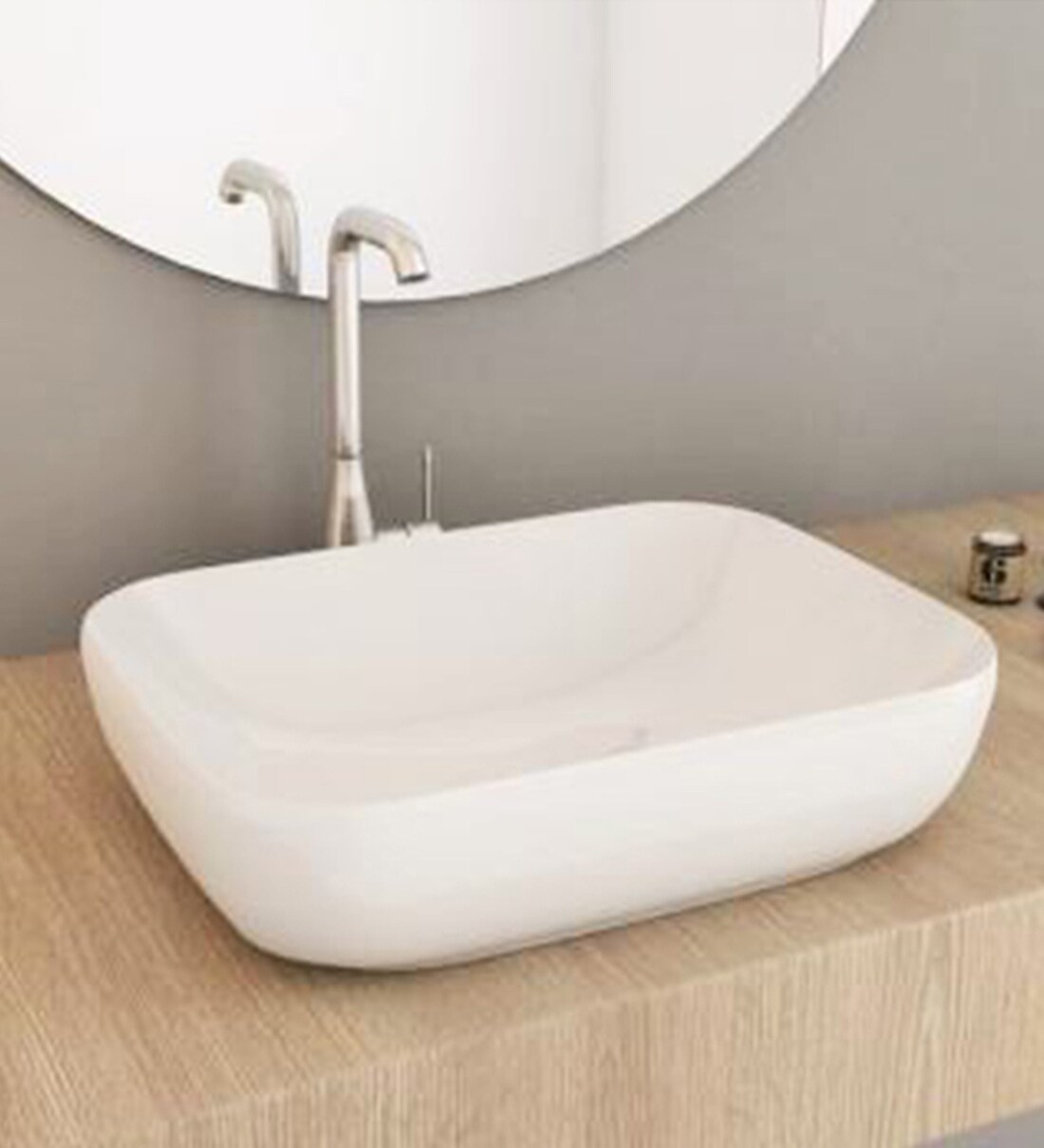 Buy Aqutop Crystal Ceramic White Table Top Wash Basin Online Wash