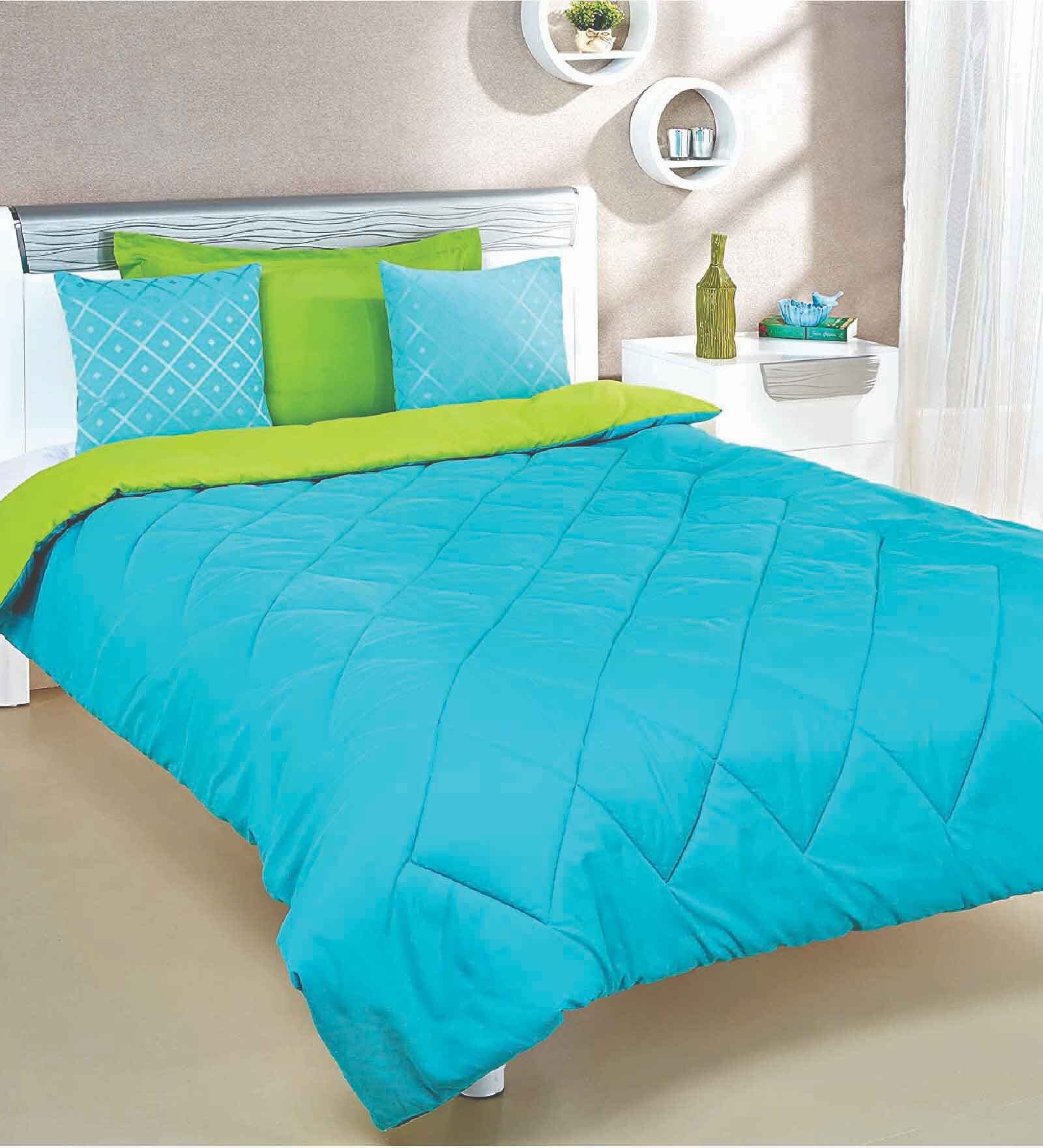 Multicolor 100% Cotton 400 Heavy Winter Single Bed Comforter