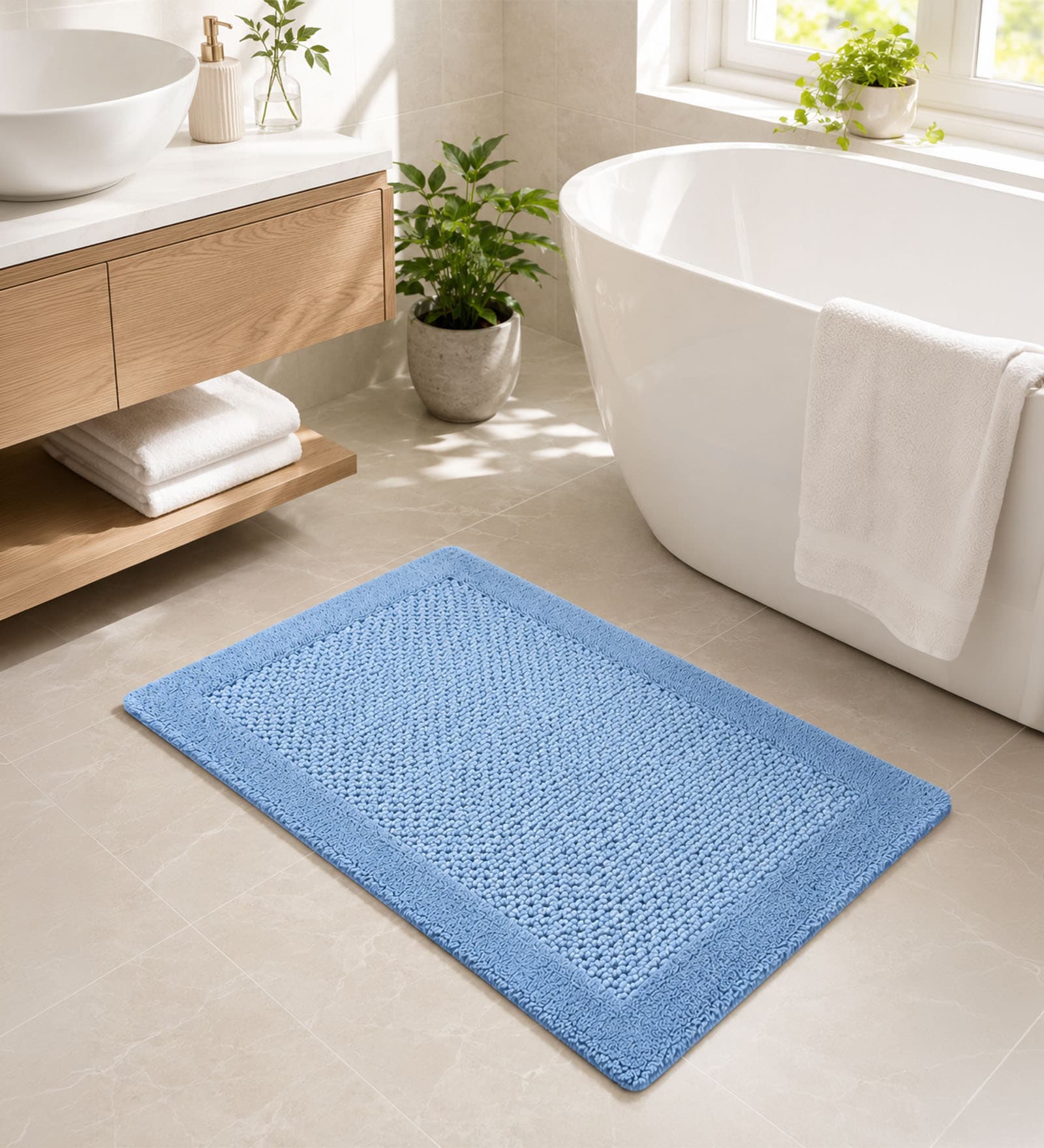 Aqua Reversible Cotton Bathmat (40x60 cm)