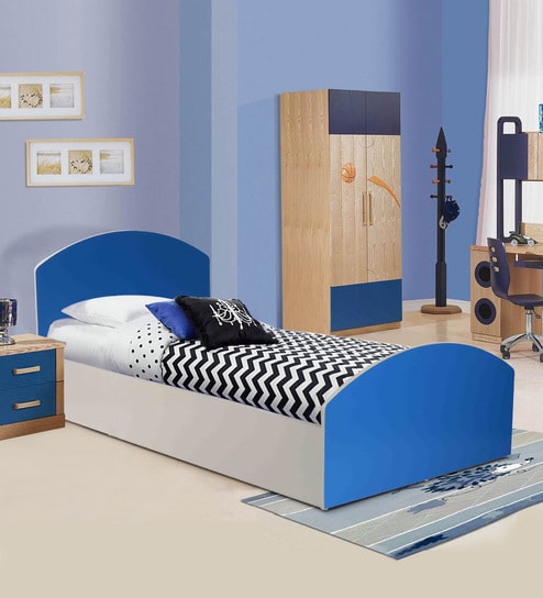 blue bed for kids