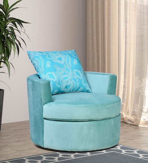 Aquata Arm Chair In Aqua Blue Finish