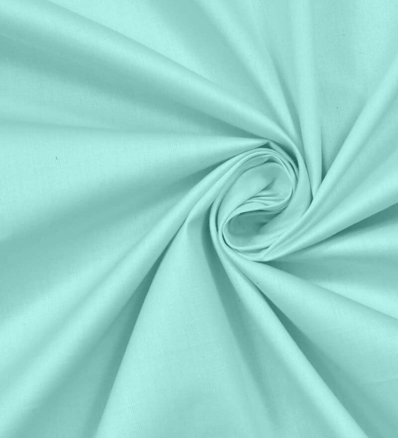 Buy Aqua Blue Solid 400 TC Cotton 1 Bedsheet with 2 Pillow Covers By