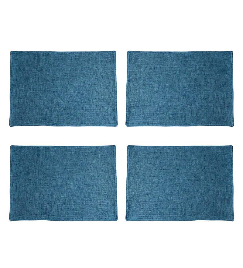 Buy Aqua Premium Jute 18 x 12 Inches Placemat (Set of 2) by The