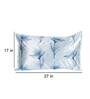 Aqua Patterned 210TC Polyester Blend 17 x 27 Inches Pillow Covers (Set of 2)