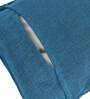 Aqua Solid 210TC Jute 17 x 27 Inches Pillow Covers (Set of 2)