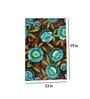 Floral (13x19) Aqua Blue & Brown Cotton (Set of 6) Placemat