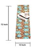Floral Passion (72x13) Aqua Blue & Brown Cotton Table Runner