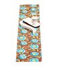 Floral Passion (72x13) Aqua Blue & Brown Cotton Table Runner