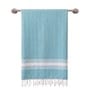 Aqua Blue Cotton Waffle Weave Bath Towel