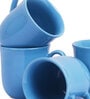 Aqua 150ml Blue Ceramic (Set of 4) Coffee Mug