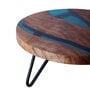 Aqua Blue Wood Handcrafted Cake Stand