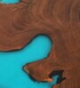 Aqua Blue Wood Handcrafted Cheeseboard