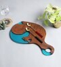 Aqua Blue Wood Handcrafted Cheeseboard