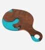 Aqua Blue Wood Handcrafted Cheeseboard