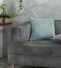 Aqua Cotton Polyester Solid 12x12 inches Square Cushion Cover
