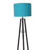 Aqua Cotton Shade Novelty Floor Lamp Iron Base