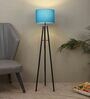 Aqua Cotton Shade Novelty Floor Lamp Iron Base