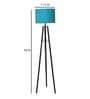 Aqua Cotton Shade Novelty Floor Lamp Iron Base