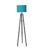 Aqua Cotton Shade Novelty Floor Lamp Iron Base