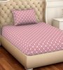 Cotton 144TC Reversible Single Bedsheet with 1 Pillow Cover