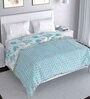 Aqua Cotton Floral 120 GSM Reversible Double Bed Dohar