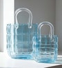 Aqua Couture Tote Glass Vase L