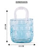 Aqua Couture Tote Glass Vase L