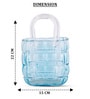 Aqua Couture Tote Glass Vase S