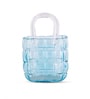Aqua Couture Tote Glass Vase S