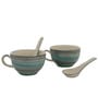 Aqua Drift Seagreen Ceramic Bowl Set of 2(300ml Each)