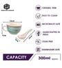 Aqua Drift Seagreen Ceramic Bowl Set of 2(300ml Each)
