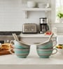 Aqua Drift Seagreen Ceramic Bowl Set Of 4(300Ml Each)