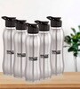 Aqua Flip Single Wall  750 ml Silver Stainless Steel (Set of 5) Sipper