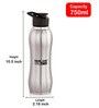 Aqua Flip Single Wall  750 ml Silver Stainless Steel (Set of 5) Sipper