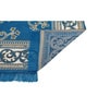 Aqua Floral Chenile 5 X 7 Feet Machine Made Carpet