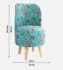 Aqua Floral Printed Chair & Stool in Natural Finish
