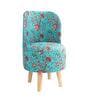 Aqua Floral Printed Chair & Stool in Natural Finish