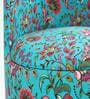 Aqua Floral Printed Chair & Stool in Natural Finish