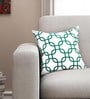 Aqua Geometric Premium 16 x 16 Inches Cushion cover
