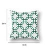 Aqua Geometric Premium 16 x 16 Inches Cushion cover