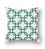 Aqua Geometric Premium 16 x 16 Inches Cushion cover