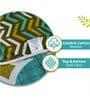 Aqua Green Cambric Cotton Angular Shape 120 Gsm Single Dohar