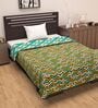 Aqua Green Cambric Cotton Angular Shape 120 Gsm Single Dohar