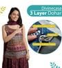 Aqua Green Cambric Cotton Angular Shape 120 Gsm Single Dohar