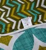 Aqua Green Cambric Cotton Angular Shape 120 Gsm Single Dohar
